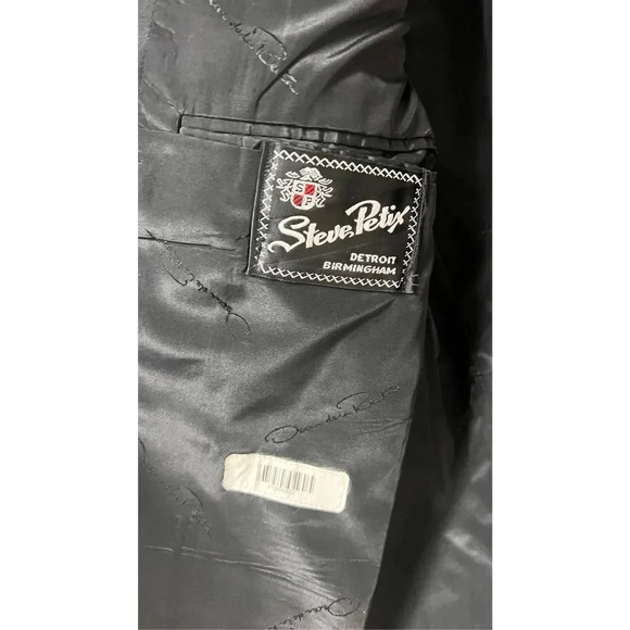 Vintage Oscar De La Renta Steve Petix Men’s Medium Black Suit Jacket Coat - Picture 6 of 11